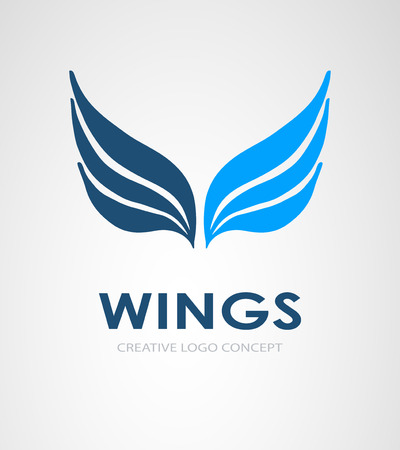 Wings vector logo, Wings icon.のイラスト素材