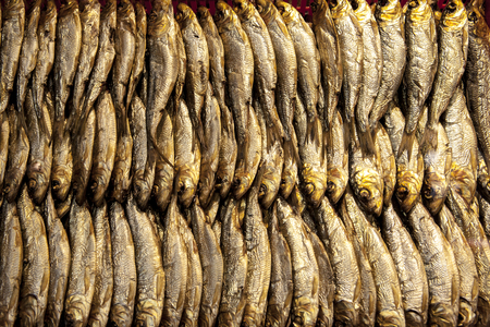 Smoked Baltic herring. The fish of Smoked Baltic Salakの写真素材