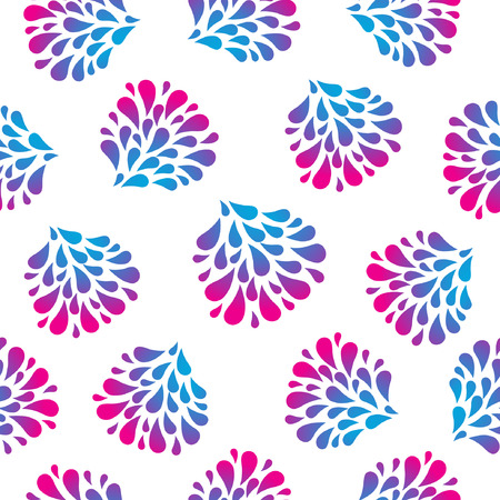 Watercolor rainbow flowers seamless background. Vector pattern fot textile, wallpapers and otherのイラスト素材