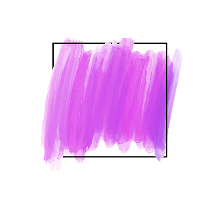 Hand drawn violet and blue watercolor banners set. Grunge brush paint abstract texture. Rough paper hand painted vector. Can be uset for headline, logo and sale banners design.のイラスト素材