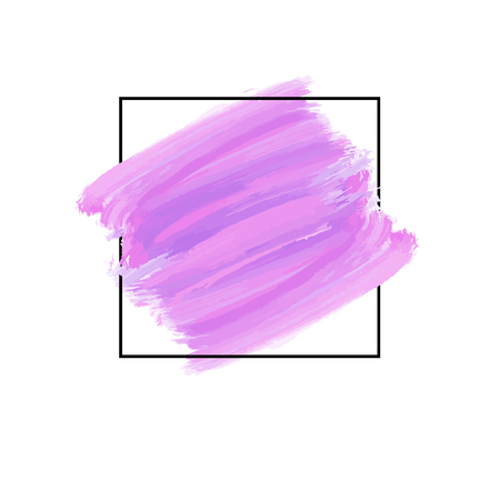 Hand drawn violet and blue watercolor banners set. Grunge brush paint abstract texture. Rough paper hand painted vector. Can be uset for headline, logo and sale banners design.のイラスト素材