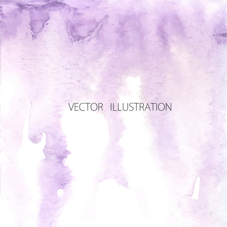 Hand drawn ombre texture. Watercolor painted light violet background with white space for text. Vector illustration for wedding, birhday, greetings cards, web, print, scrapbooking.のイラスト素材