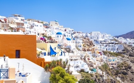 Santorini. The Greek city of Oia on the island of Santorini