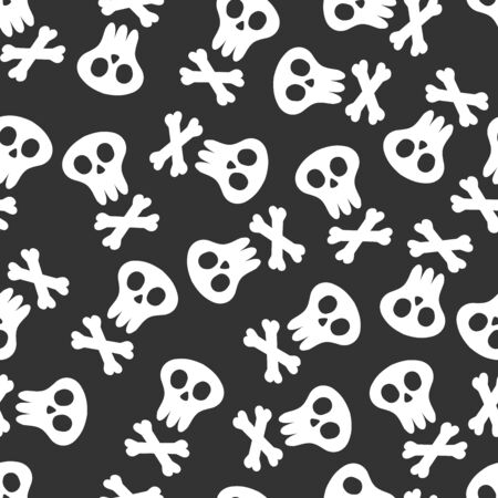 Seamless pattern background skull and bonesのイラスト素材