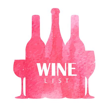 Wine list design for bar and restaurant.のイラスト素材