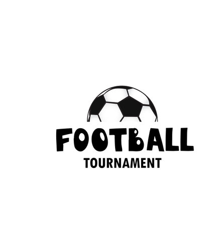 Football or soccer ball design. Vector icon in black and white for sporting emblems, and mascot designのイラスト素材