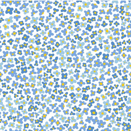 Stylish beautiful bright floral seamless pattern. Abstract Elegance vector illustration texture with forget-me-not.のイラスト素材
