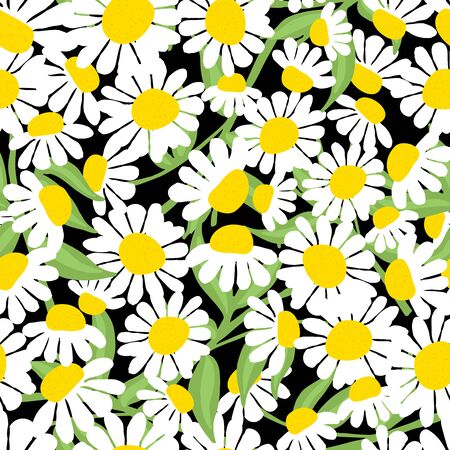 Floral seamless pattern with beautiful flowers, hand-drawing. Vector illustration.のイラスト素材