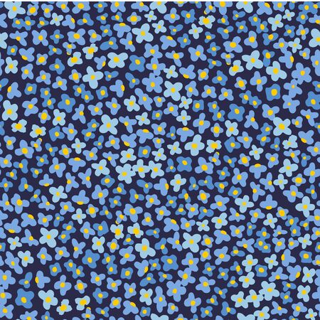 Stylish beautiful bright floral seamless pattern. Abstract Elegance vector illustration texture with forget-me-not.のイラスト素材