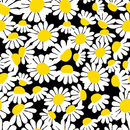 Floral seamless pattern with beautiful flowers, hand-drawing. Vector illustration.のイラスト素材