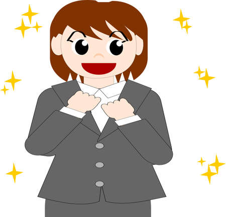 Woman in a smiling suitのイラスト素材
