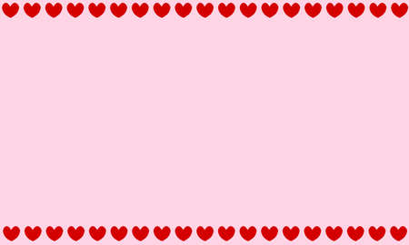 Background material Heart edging redのイラスト素材