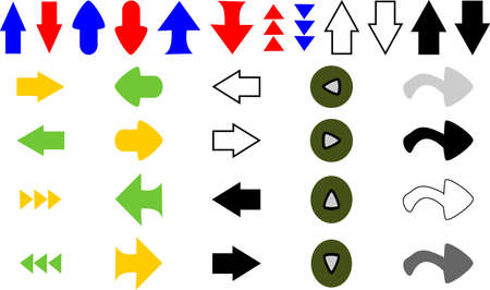 Various arrow icons 32 piecesのイラスト素材