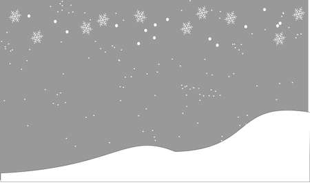 Quiet hills where it snowsのイラスト素材