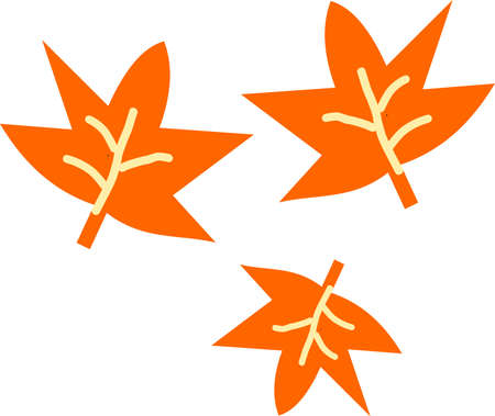 Maple leaf icon in autumn colorsのイラスト素材