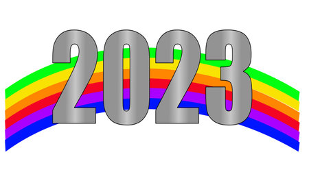 Rainbow of seven colors  2023のイラスト素材