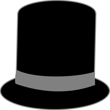 one simple black top hatのイラスト素材