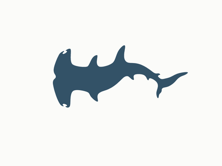Hammerhead shark logoのイラスト素材