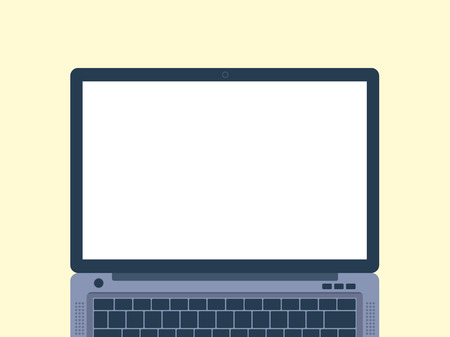 Laptop flat design vector illustrationのイラスト素材