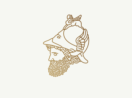 Greek god of war logoのイラスト素材