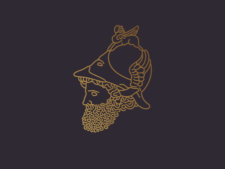 Greek god of war logoのイラスト素材