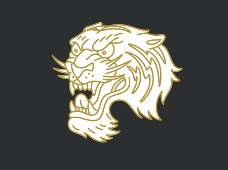 tiger logoのイラスト素材