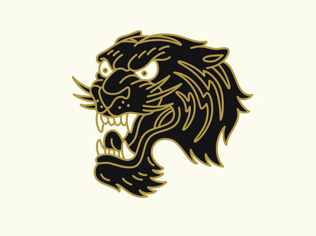 tiger logoのイラスト素材
