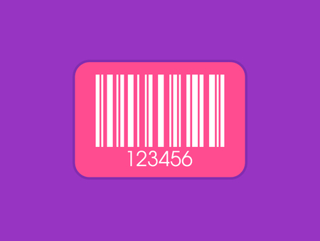 Barcode icon. Flat bar code. Vector illustrationのイラスト素材