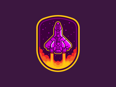 Space shuttle launch emblemのイラスト素材