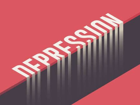 Depression concept vector illustrationのイラスト素材