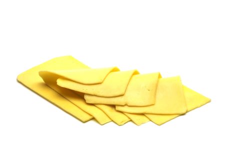 cheese on white backgroundの写真素材