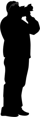 vector image of photographer at workのイラスト素材