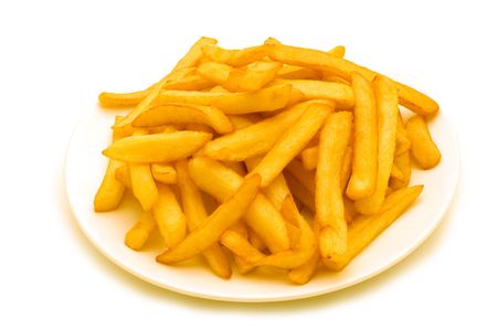 fry on white background