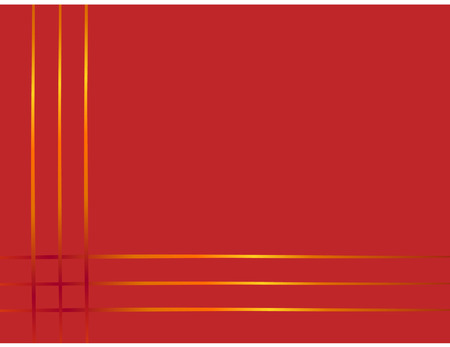 Beautiful vector illustration  clean red background with lines in gold tones perfect for celebration cards and otherのイラスト素材