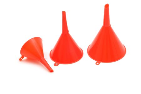 red industrial tool on white backgroundの写真素材