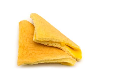 triangle cake on white background
