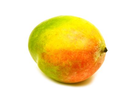 single mango on white background の写真素材