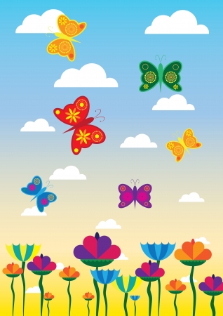 Beautiful Butterflies のイラスト素材