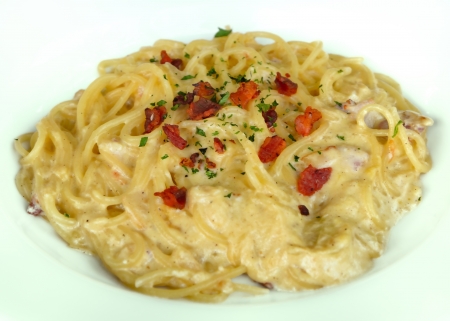 Spaghetti and eating delicious food の写真素材