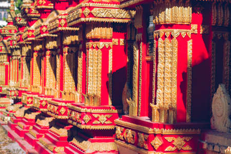 Buddhist temple in Vientiane, Laos, Asia.の写真素材