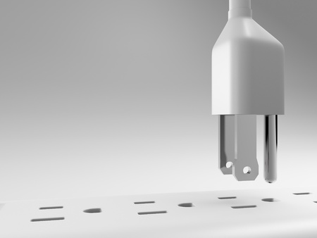 A render of a triphasic power outlet plugの写真素材