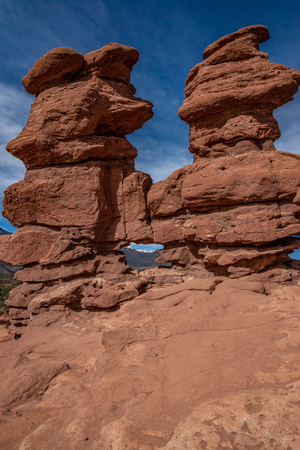garden of the gods in colorado springs - travel photography on a colorado vacation in the rocky mountains.の写真素材