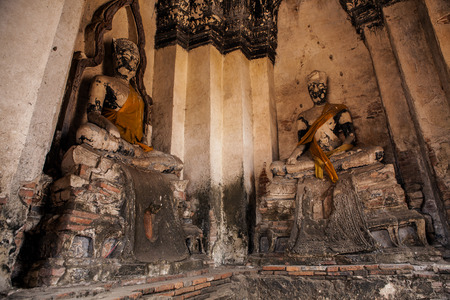 One of the temples of Ayuthaya, Thailand のeditorial素材