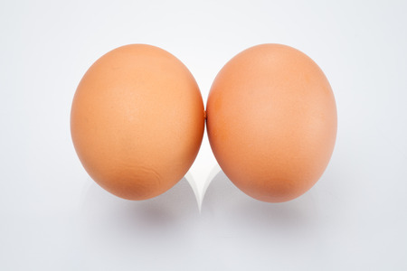 Close up of an egg isolated on white background with clipping path