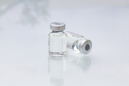 Medical ampoules isolated on white background.の写真素材