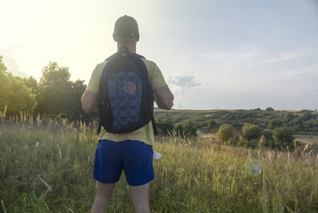 Trip in forestの写真素材