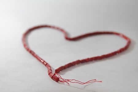 Handcraft Heart made by small piecesの写真素材