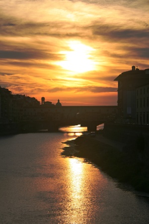 Florence at Sunsetの写真素材