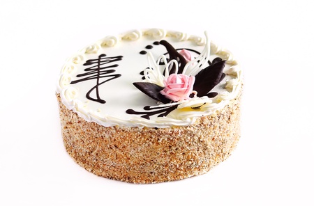 White Cream Icing Cakeの写真素材