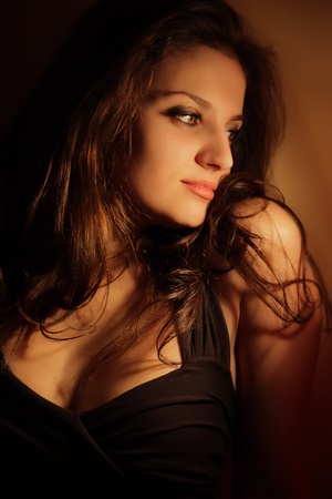Portrait of beautiful sexy womanの写真素材